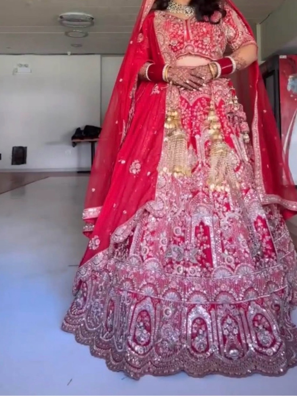 Red Bridal Lehenga
